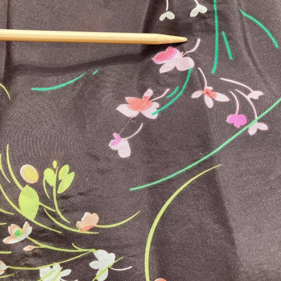 Johnny Was Japonica Silk Dress Size M Scoop Neck Waist Tie Sleeveless Floral - Picture 12 of 12